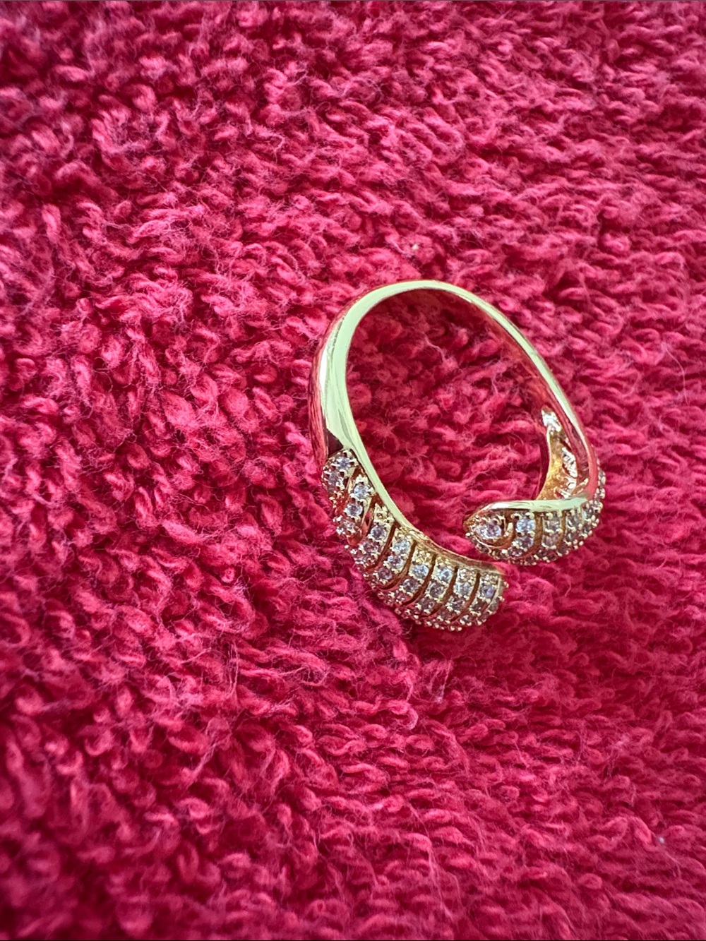 Gold-Tone Pave Wrap Ring - Women Jewelry